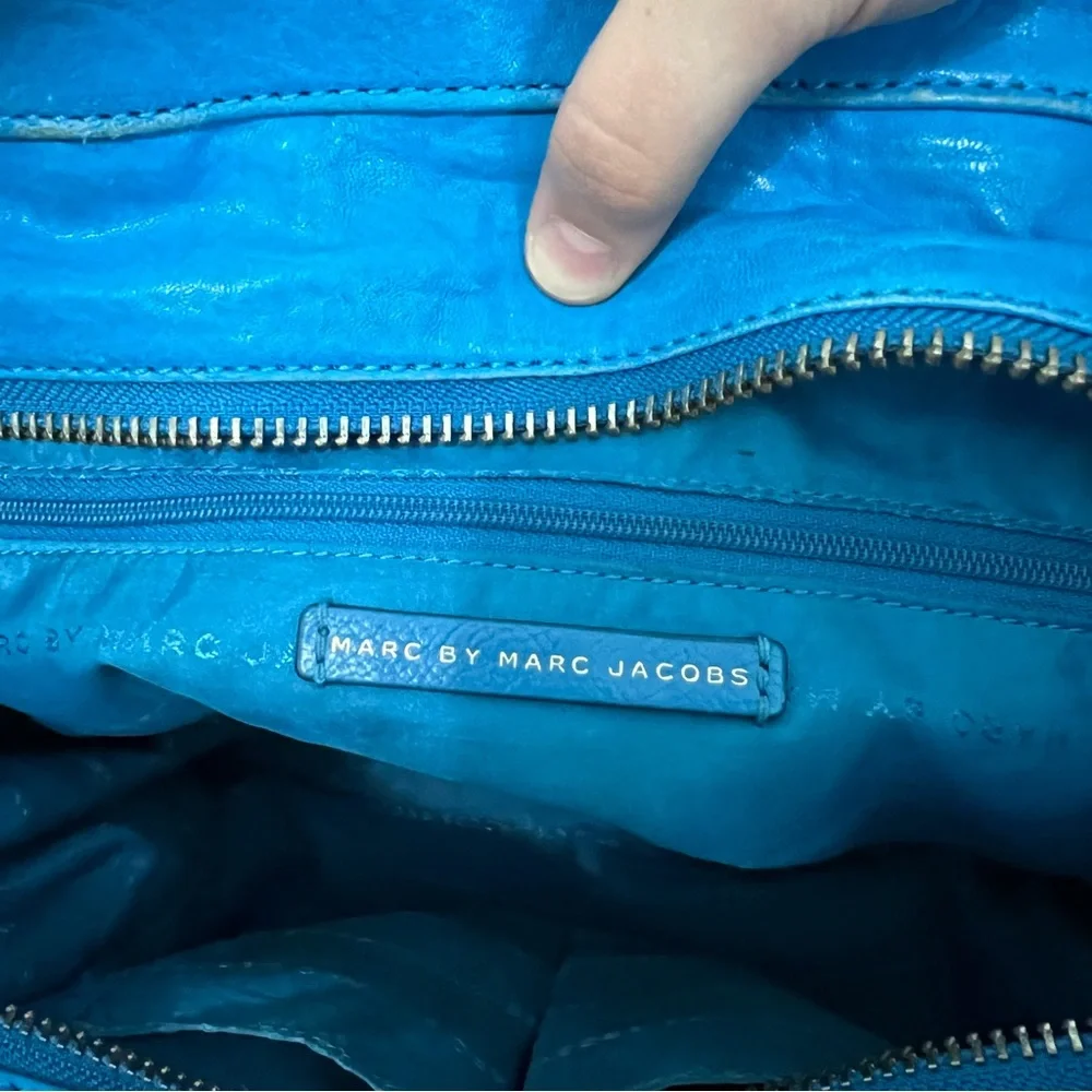 Marc by Marc Jacobs Blue Leather Hobo Tote